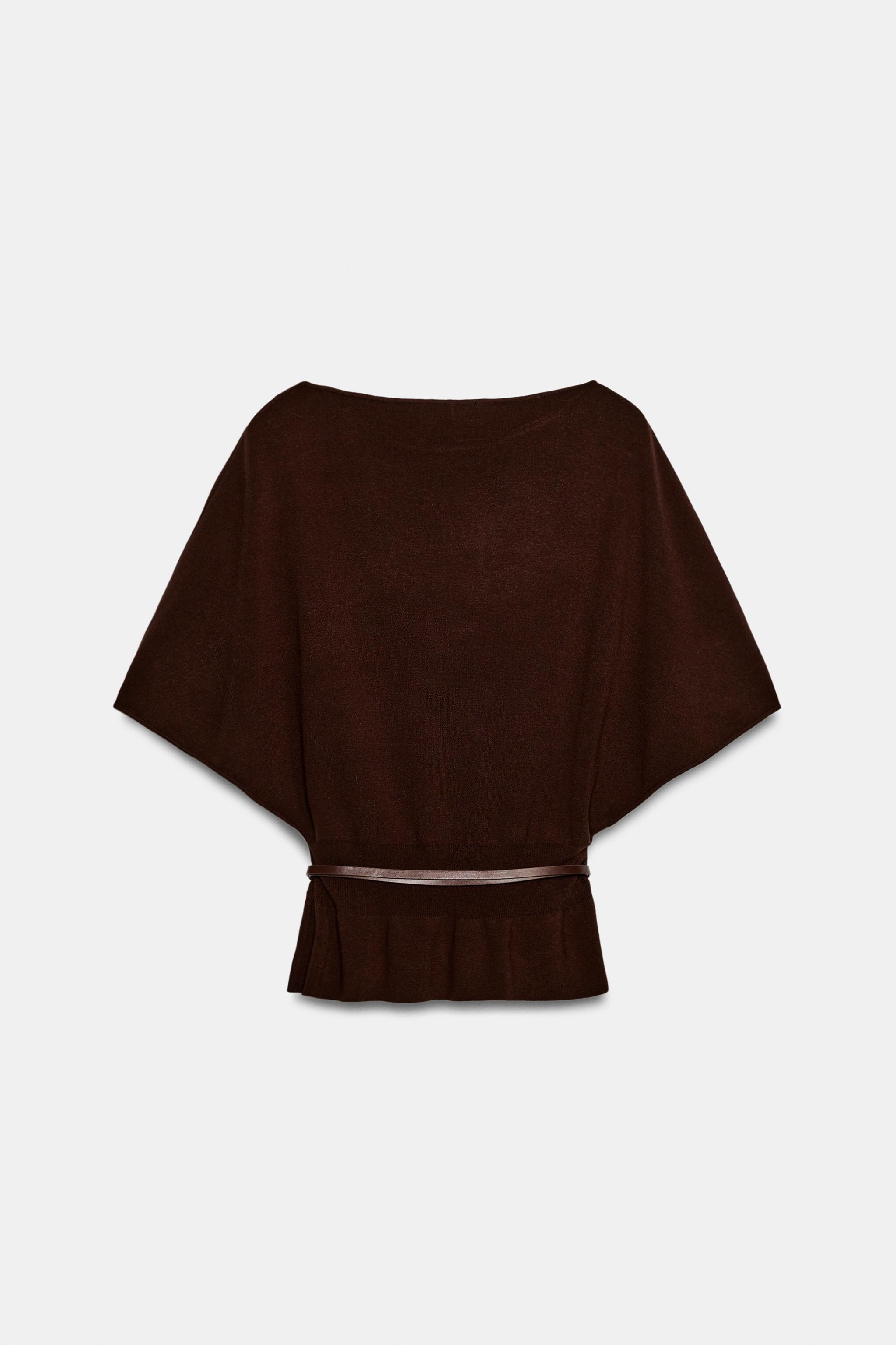 TOP EN MAILLE À CEINTURE
